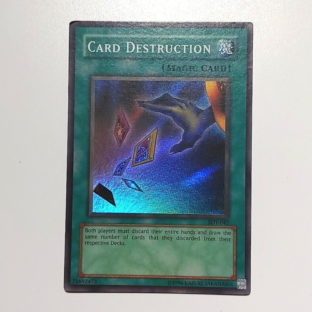 Yugioh! Rare holo card destruction card